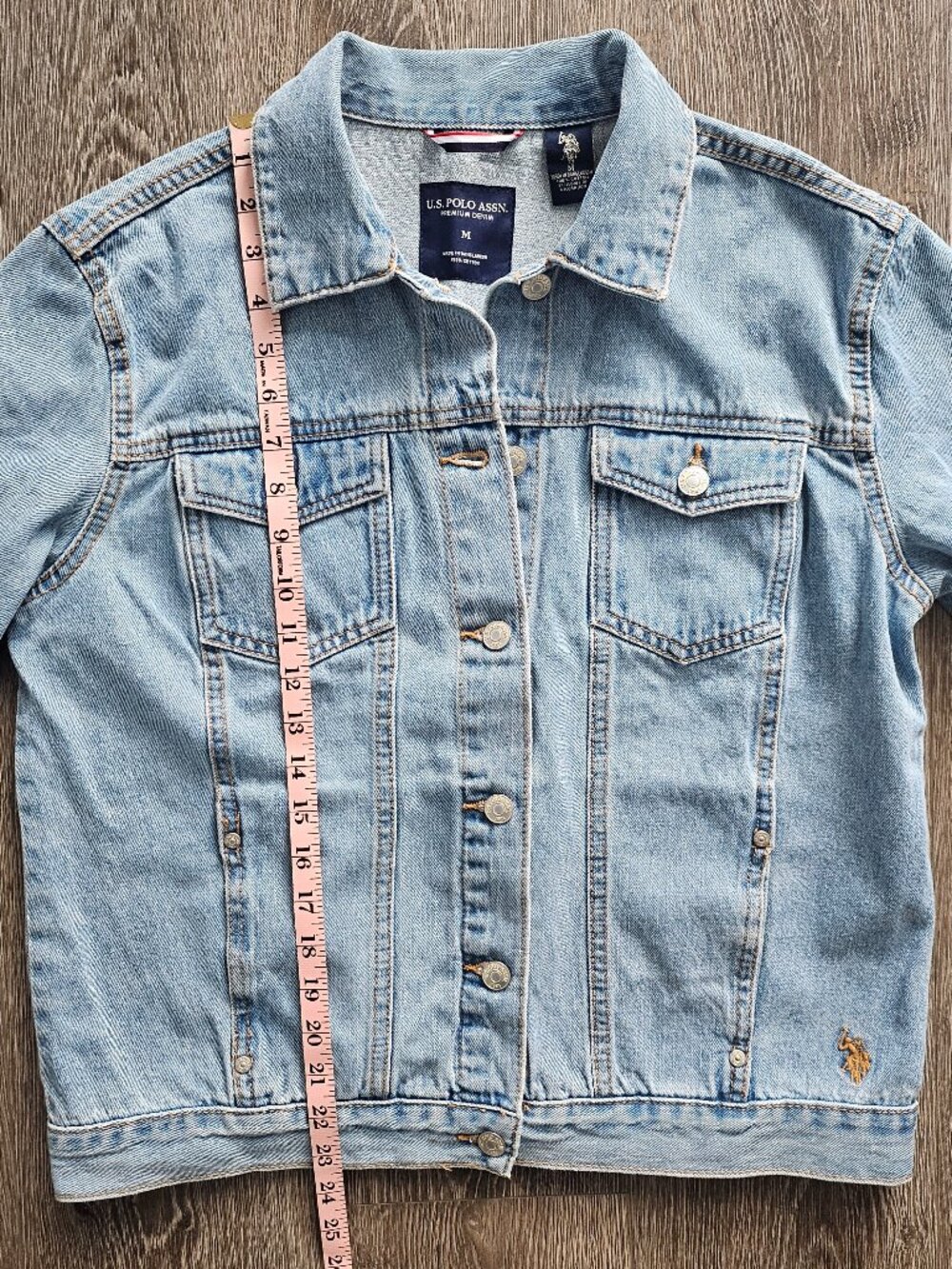 U.S. Polo Assn Light Wash Denim Jacket Classic Fit Size M NWOT - Picture 10 of 13